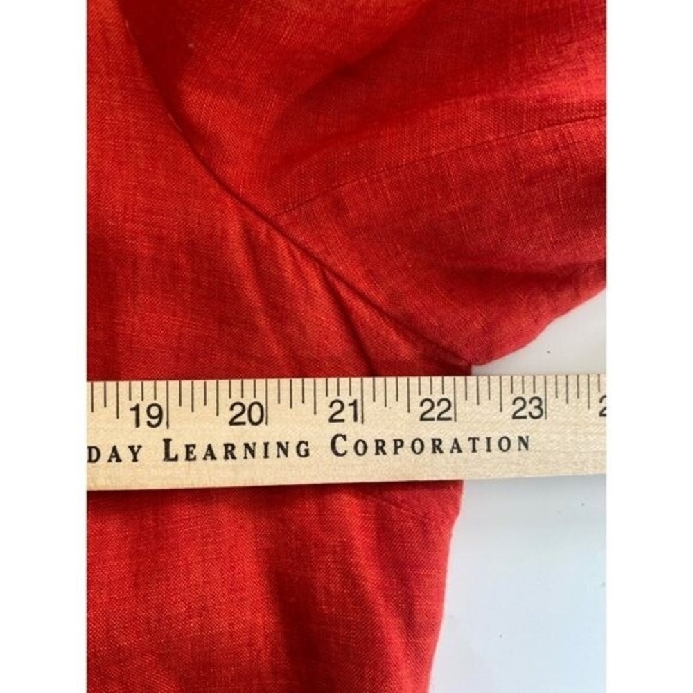 Coldwater Creek Blazer Womens 14 100% Linen Open‎ Front Pockets Size 14 - Picture 11 of 12